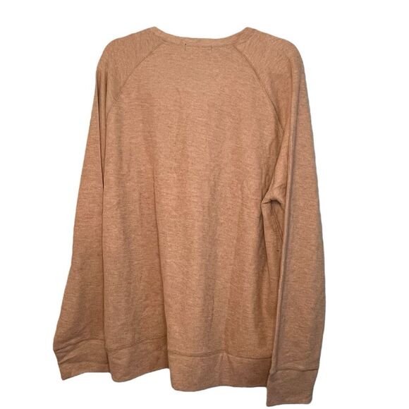 Banana Republic Classic Thermal Shirt Tan Brushed Waffle-Knit Long Sleeve XL - Picture 3 of 7